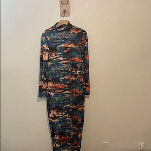 SHEIN Multicolor Long Sleeve Dress